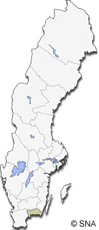 Map of Sweden with County of Blekinge [click on any county for more info]