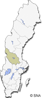 Map of Sweden with County of Dalarna [click on any county for more info]