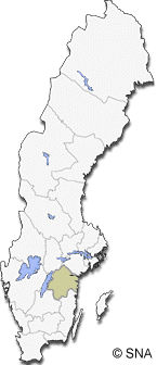 Map of Sweden with County of Östergötland [click on any county for more info]