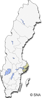 Map of Sweden with County of Stockholm [click on any county for more info]