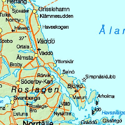 Map of Sweden