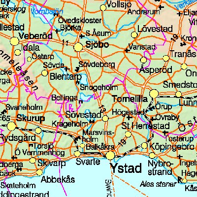 Map of Sweden
