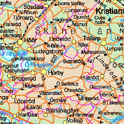 Map of Sweden