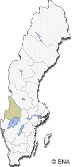 Map of Sweden with County of Vrmland [click on any county for more info]